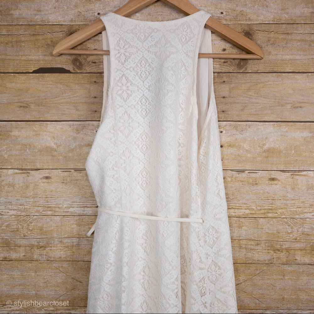 Abercrombie & Fitch Lace Wrap Dress Ivory Small - Picture 7 of 8
